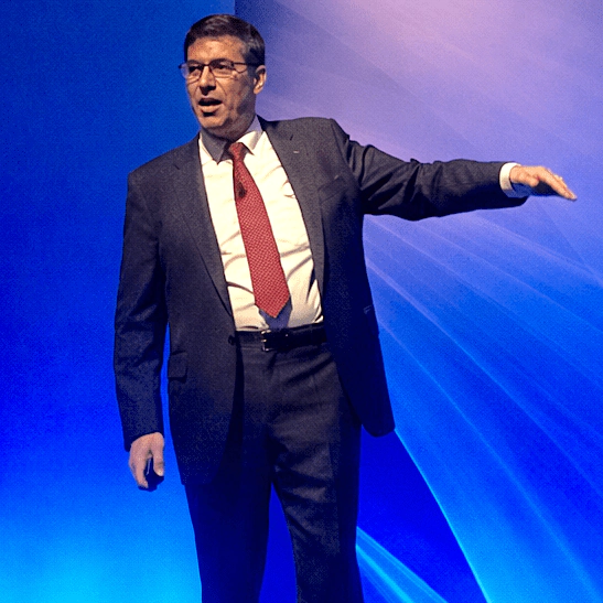 Hank Marquis speaking at a Gartner event.