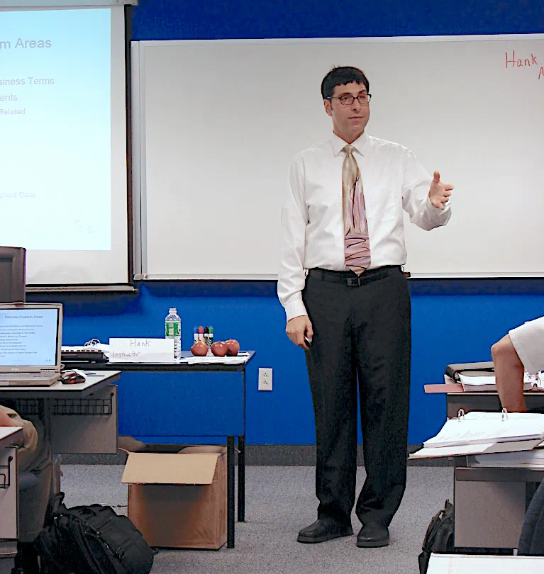 Hank Marquis teaching in Boston, MA. Click to learn more about Hank's approach. Hank Marquis teaching digital experience strategy to executive leaders